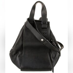 Loewe Hammock Black Leather Shoulder Bag